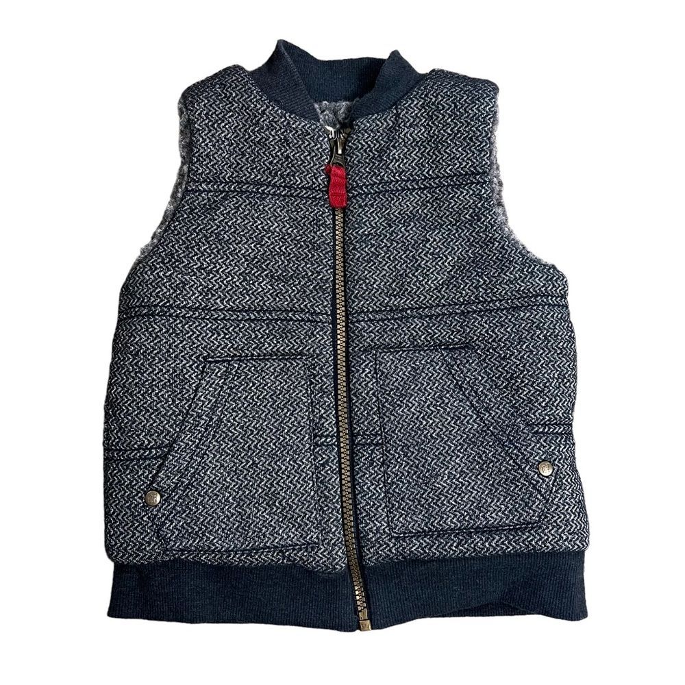 Genuine Kids OshKosh B’Gosh Fleece Lined Vest Zip Up Size 3T Blue